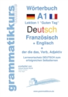 Image for Woerterbuch Deutsch - Franzoesisch - Englisch Niveau A1