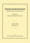 Image for Deutsches Rechtsworterbuch, Band X, Heft 9/10