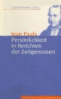 Image for Jean Pauls Personlichkeit in Berichten der Zeitgenossen