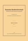 Image for Deutsches Rechtsworterbuch : Worterbuch der alteren deutschen Rechtssprache.Band XI, Heft 9/10 - Rufamt–Satzzettel