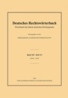 Image for Deutsches Rechtswoerterbuch : Woerterbuch der alteren deutschen Rechtssprache.Band XII, Heft 3/4 - Schaub-Schilf