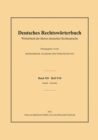 Image for Deutsches Rechtswoerterbuch : Woerterbuch der alteren deutschen Rechtssprache.Bd. XII, Heft 9/10 - Schuld-schwedisch