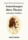Image for Anmerkungen ubers Theater
