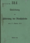 Image for D.V.E. Nr. 314 Anleitung zur Futterung der Dienstpferde