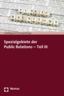 Image for Spezialgebiete Der Public Relations - Teil III