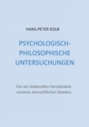 Image for Psychologisch-philosophische Untersuchungen