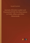 Image for Journals of Sir John Lauder Lord Fountainhall With His Observations on Public Affairs and Other Memoranda