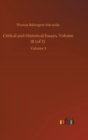 Image for Critical and Historical Essays, Volume III (of 3) : Volume 3