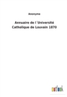 Image for Annuaire de lUniversite Catholique de Louvain 1870