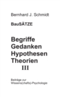 Image for Begriffe - Gedanken - Hypothesen - Theorien III