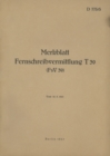 Image for D 775/5 Merkblatt Fernschreibvermittlung T 39 (FsV 39) : 1941 - Neuauflage 2022