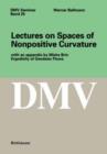 Image for Lectures on Spaces of Nonpositive Curvature