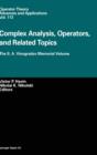 Image for Complex Analysis, Operators, and Related Topics : The S. A. Vinogradov Memorial Volume