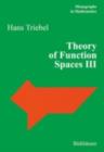 Image for Theory of Function Spaces III