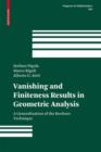 Image for Vanishing and Finiteness Results in Geometric Analysis