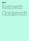 Image for Kenneth Goldsmith : Brief an Bettina Funcke