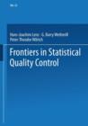 Image for Frontiers in Statistical Quality Control