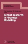 Image for Recent Research in Financial Modelling