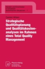 Image for Strategische Qualitatsplanung und Qualitatskostenanalysen im Rahmen eines Total Quality Management