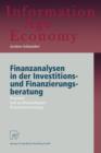 Image for Finanzanalysen in der Investitions- und Finanzierungsberatung : Potential und problemadaquate Systemunterstutzung