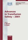 Image for Advances in Transfusion Safety - 2001