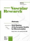 Image for European Society for Microcirculation : 22nd Meeting, Exeter, Devon, August 2002: Abstracts. Supplement Issue: Journal of Vascular Research 2002, Vol. 39, Suppl. 1