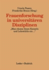 Image for Frauenforschung in universitaren Disziplinen