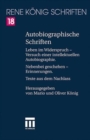 Image for Autobiographische Schriften