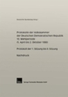 Image for Protokolle der Volkskammer der Deutschen Demokratischen Republik : 10. Wahlperiode (vom 5. April bis 2. Oktober 1990)