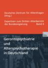 Image for Gerontopsychiatrie und Alterspsychotherapie in Deutschland : Expertisen zum Dritten Altenbericht der Bundesregierung — Band IV