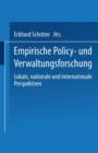 Image for Empirische Policy- und Verwaltungsforschung