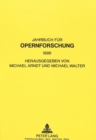 Image for Jahrbuch fuer Opernforschung
