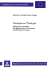 Image for Ontologie und Theologie