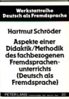 Image for Aspekte einer Didaktik/Methodik des fachbezogenen Fremdsprachenunterrichts (Deutsch als Fremdsprache)