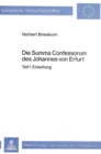 Image for Die Summa Confessorum Des Johannes Von Erfurt