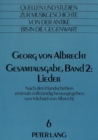 Image for Georg von Albrecht- Gesamtausgabe, Band 2: Lieder