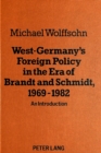 Image for West Germany&#39;s Foreign Policy in the Era of Brandt and Schmidt, 1969-1982