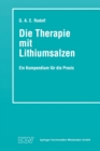 Image for Die Therapie mit Lithiumsalzen