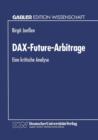 Image for DAX-Future-Arbitrage : Eine kritische Analyse