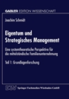 Image for Eigentum und Strategisches Management