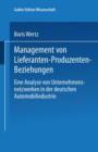 Image for Management von Lieferanten-Produzenten-Beziehungen
