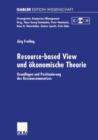 Image for Resource-based View und okonomische Theorie