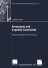 Image for Investment and Liquidity Constraints : Empirical Evidence for Germany