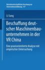 Image for Beschaffung deutscher Maschinenbauunternehmen in der VR China