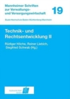 Image for Technik- und Rechtsentwicklung II