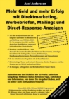 Image for Mehr Geld und mehr Erfolg mit Direktmarketing, Werbebriefen, Mailings &amp; Direct Response-Anzeigen