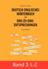 Image for Deutsch-englisches Woerterbuch der Eins-zu-eins-Entsprechungen in zwei Banden : Band 2: L - Z