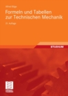 Image for Formeln und Tabellen zur Technischen Mechanik