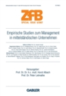 Image for Empirische Studien zum Management in mittelstandischen Unternehmen