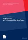 Image for Performance in Professional Service Firms